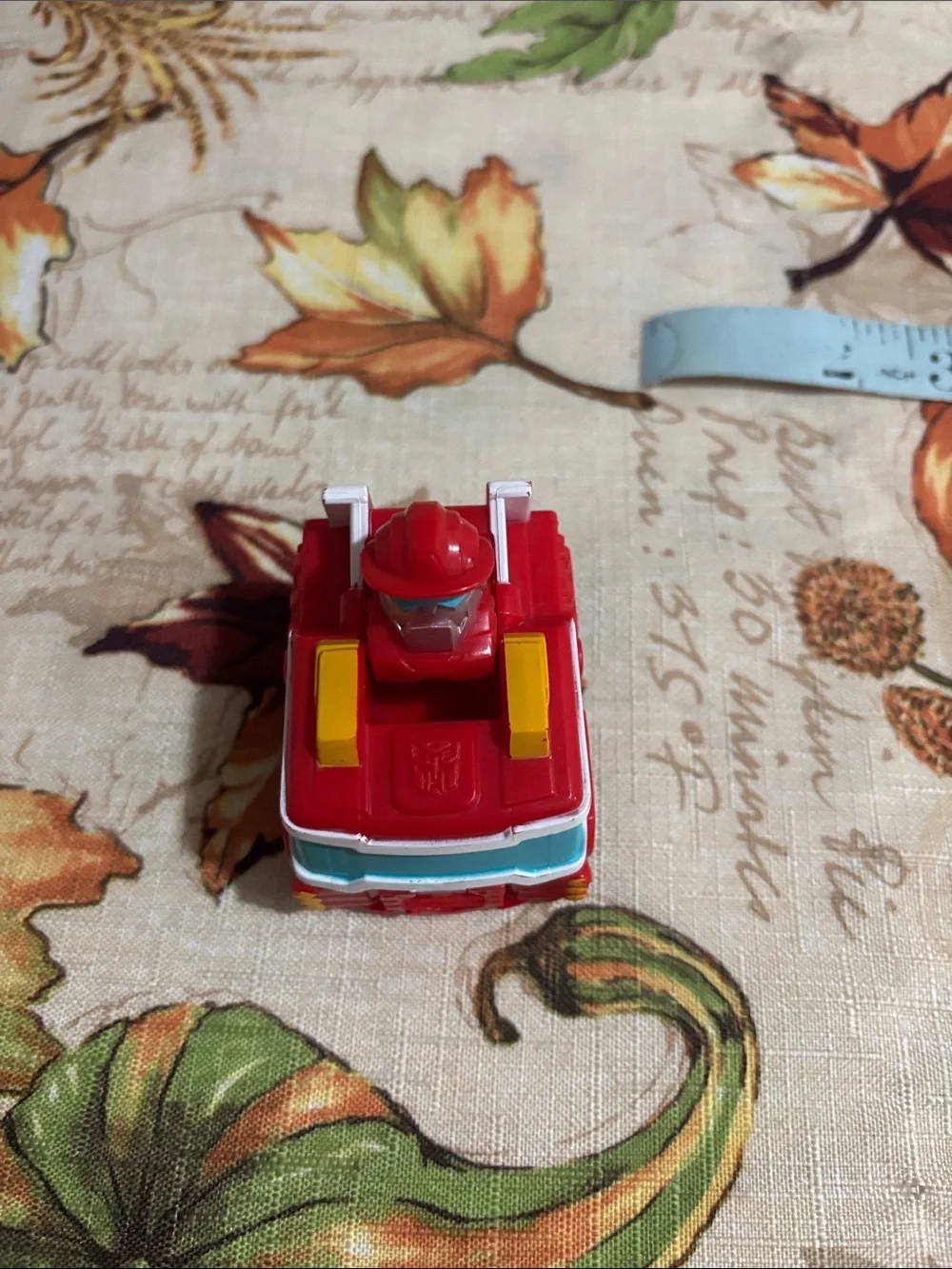 Red Kids Toy Truck with Blue Accent - Compact Rolling Vehicle